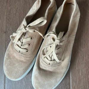 VINCE tan suede sneakers